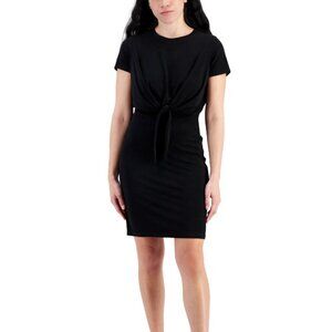 I.N.C. International Concepts Petite Black Knot-Front Dress NWT